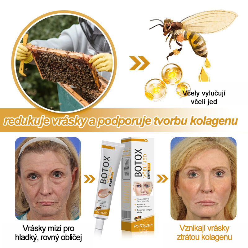 🔥🔥Vyrobeno a odesláno z Česká republika ✅ PLTOWE™ Botoxový včelím jedem odstranění vrásek krém - poslední den propagace 70% sleva