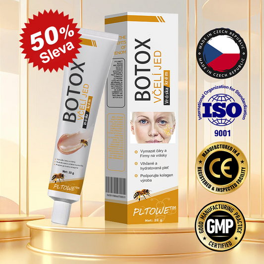 🔥🔥Vyrobeno a odesláno z Česká republika ✅ PLTOWE™ Botoxový včelím jedem odstranění vrásek krém - poslední den propagace 70% sleva