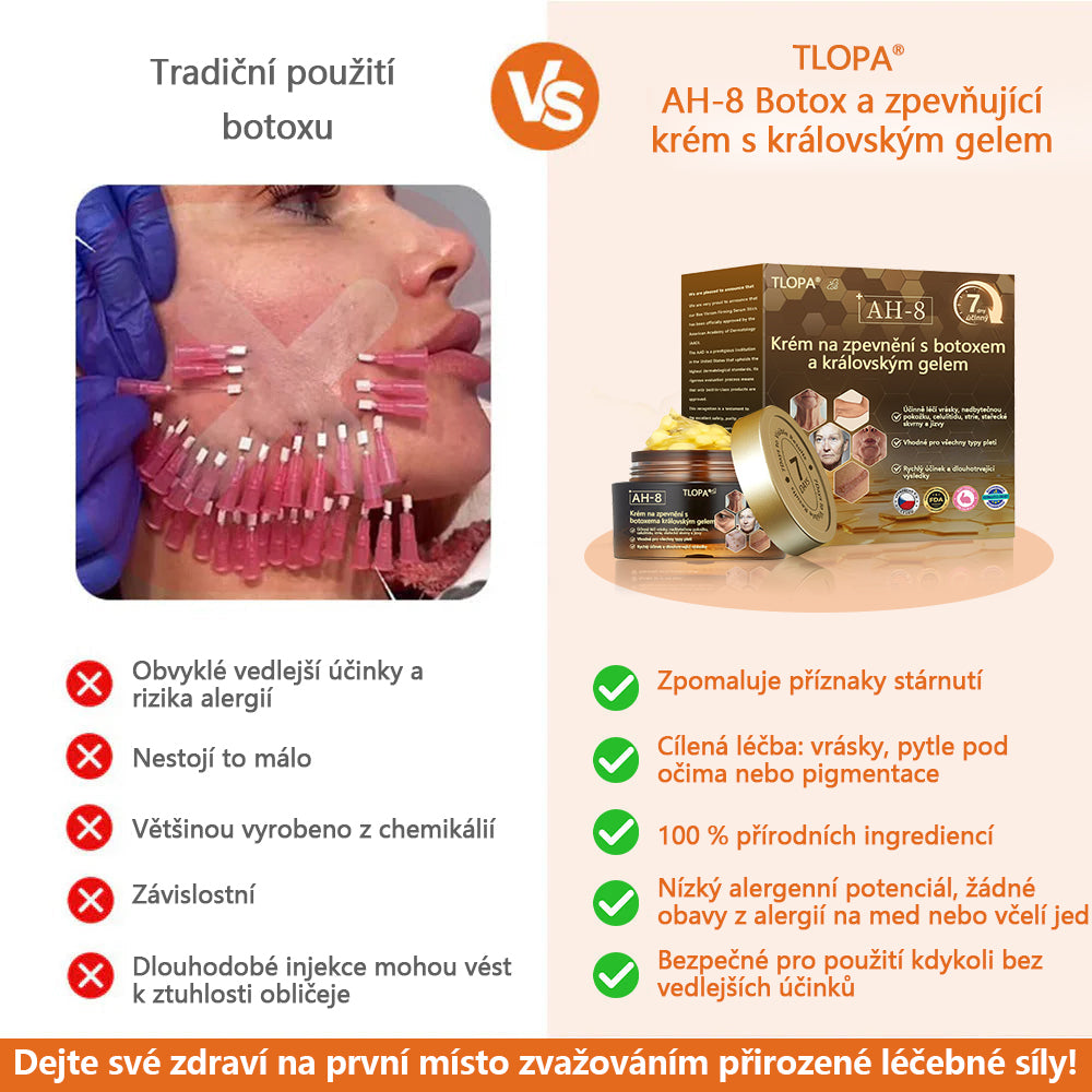 【Oficiální vlajkový obchod】TLOPA®🌿 AH-8 Botox a zpevňující krém s mateří kašičkou (🔥Doporučeno renomovanými dermatology)