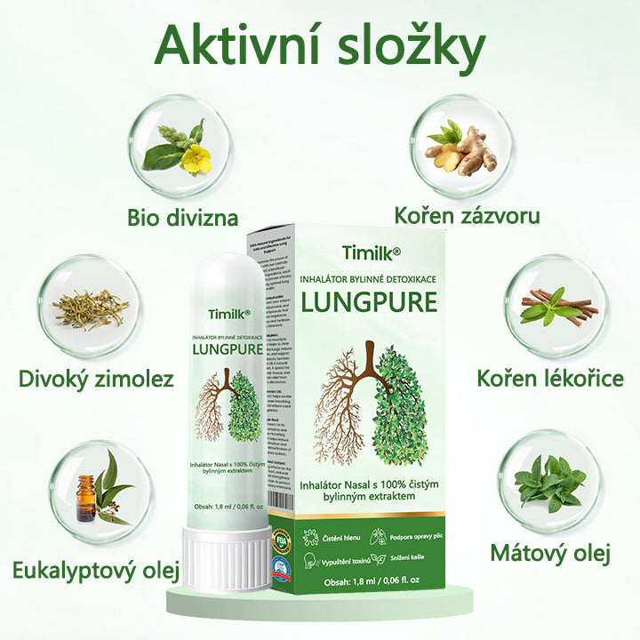 🍃【Oficiální značkový obchod】Timilk® Lung Čistý bylinný detoxikační inhalátor